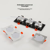 plafonnier led encastré spot anti-éblouissant simple double triple tête