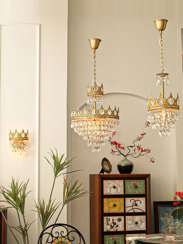 lustre en cristal k9 dimmable pour éclairage moderne - vue 3 sur 16