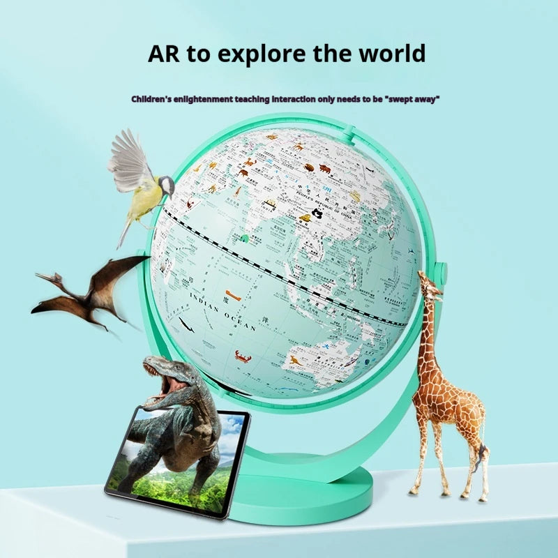 globe terrestre intelligent rotatif avec carte géographique décoratif éducatif - vue 9 sur 18