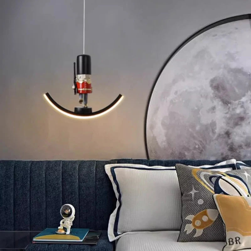 lustre mignon animaux lampes de chevet pour enfants décoration moderne - vue 5 sur 10