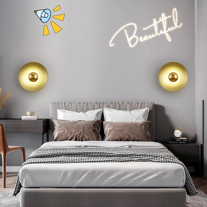 applique murale led ronde moderne pour décoration de luxe - vue 5 sur 11