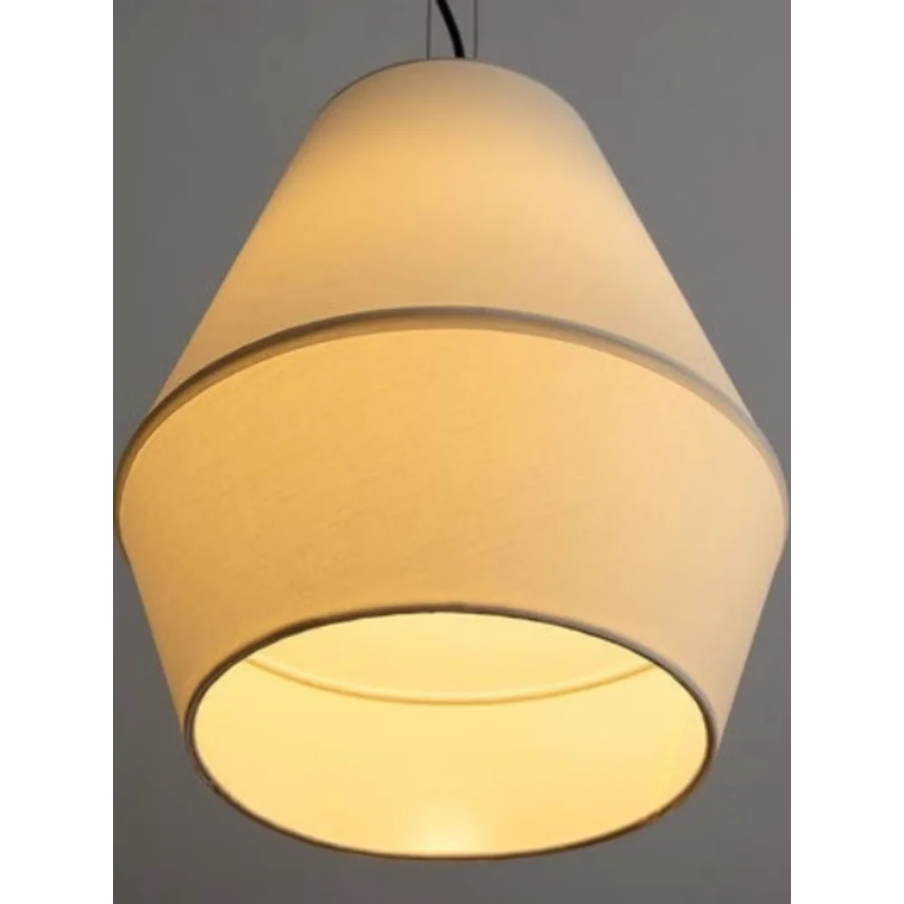 lustre lin moderne minimaliste chinois suspension japonais wabi-sabi - vue 6 sur 8