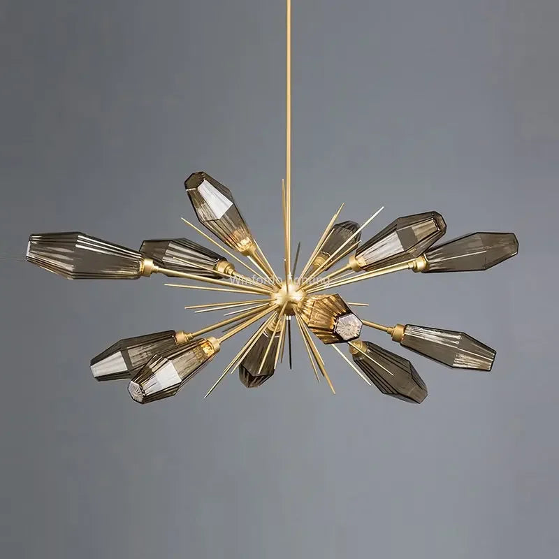 lustre minimaliste américain en verre post-moderne créatif - vue 6 sur 9