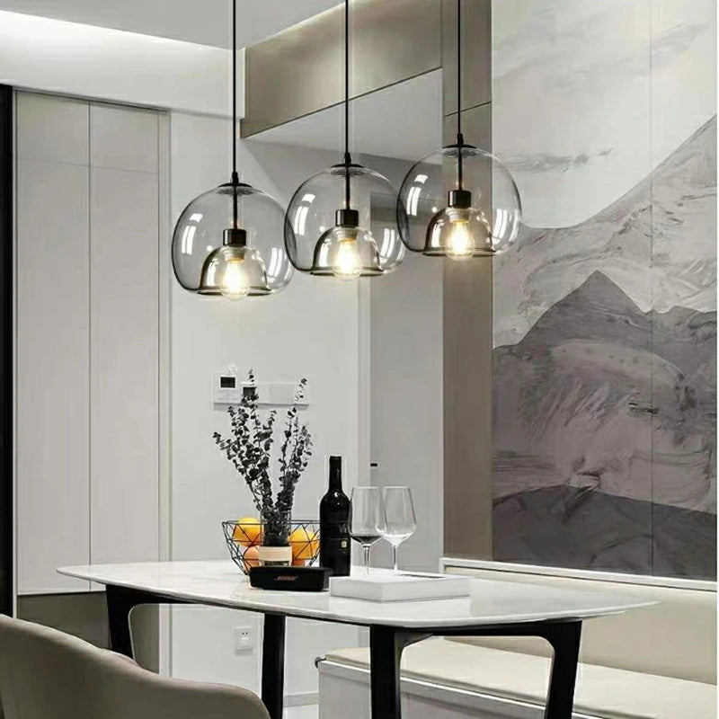 suspension led industrielles à 3 lumières