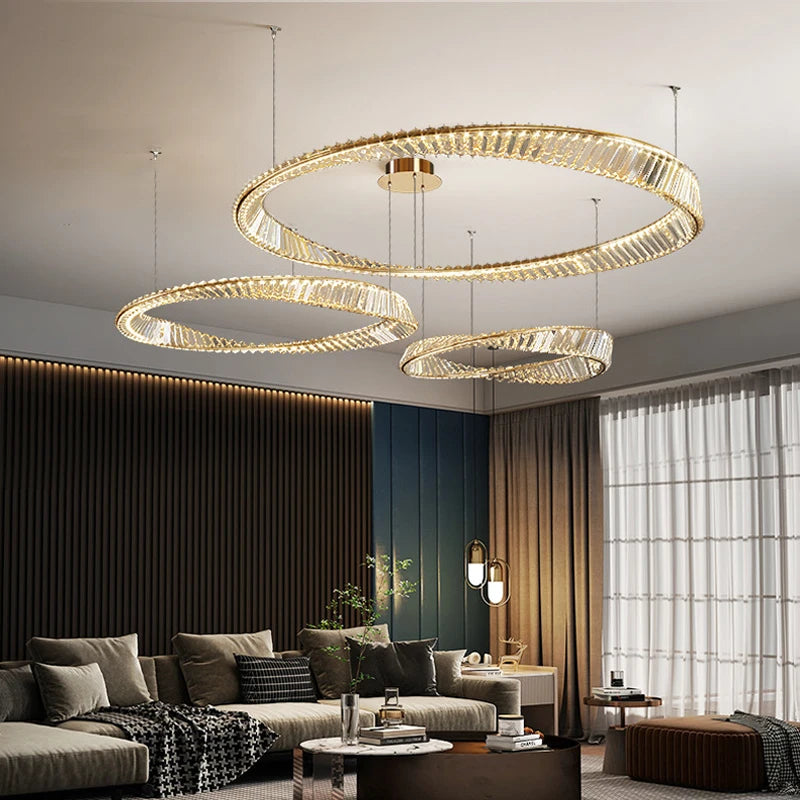 Plafonnier de luxe nordique salon créatif salle à manger lustre de plafond en cristal chambre décoration de la maison suspension LED lumières