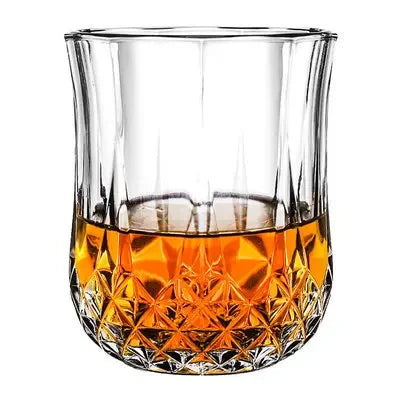 Verre whisky old fashioned facetté design résistant bar