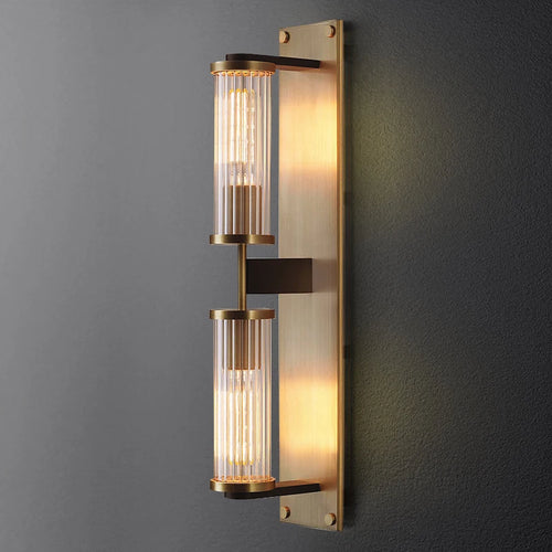 applique murale led minimaliste de luxe post-moderne en cuivre - vue 2 sur 7