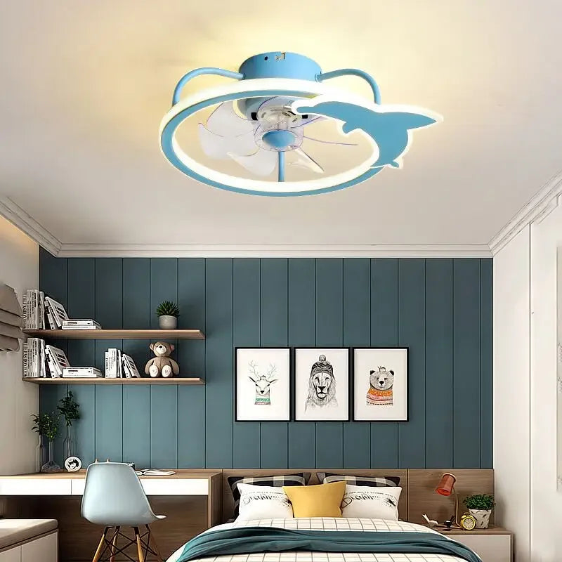 ventilateur de plafond intelligent avec lumières et télécommande - vue 3 sur 18