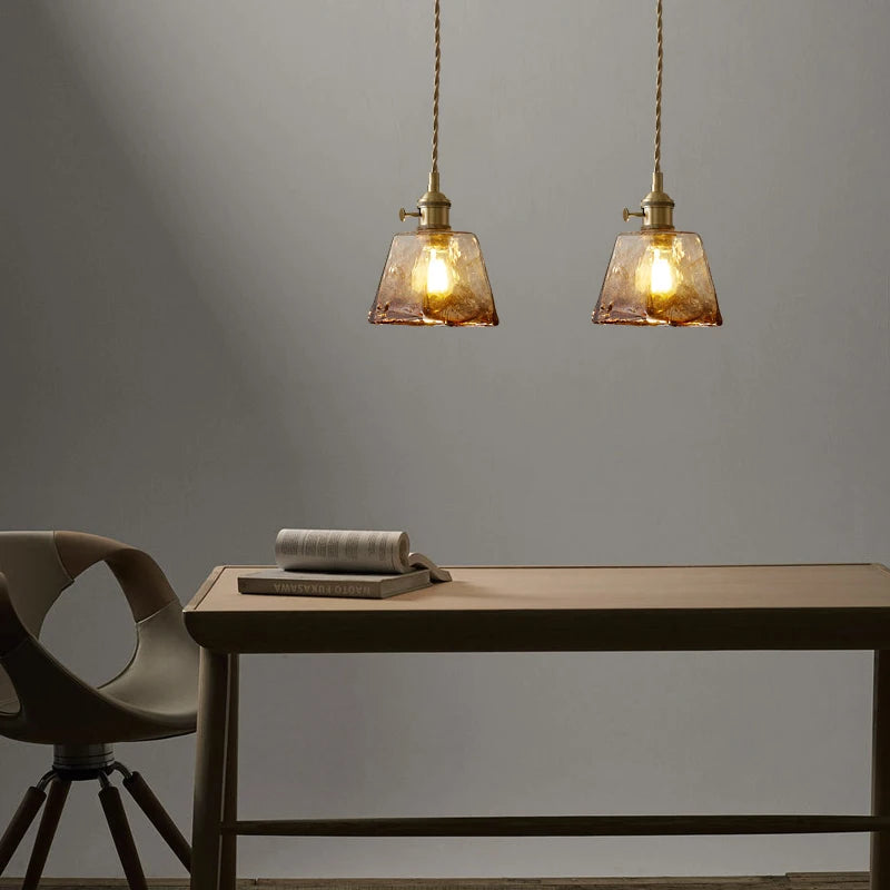 suspension moderne en verre led pour décoration intérieure - vue 4 sur 20