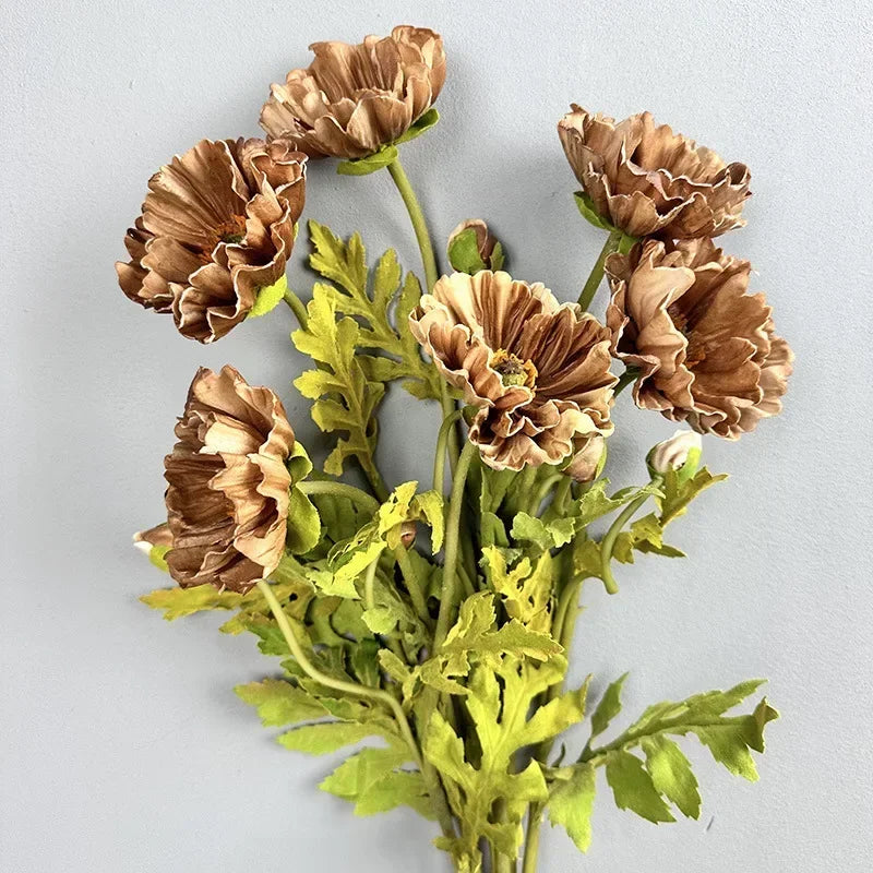 lot de 2 coquelicots artificiels pour décoration de fêtes et festivals - vue 4 sur 12
