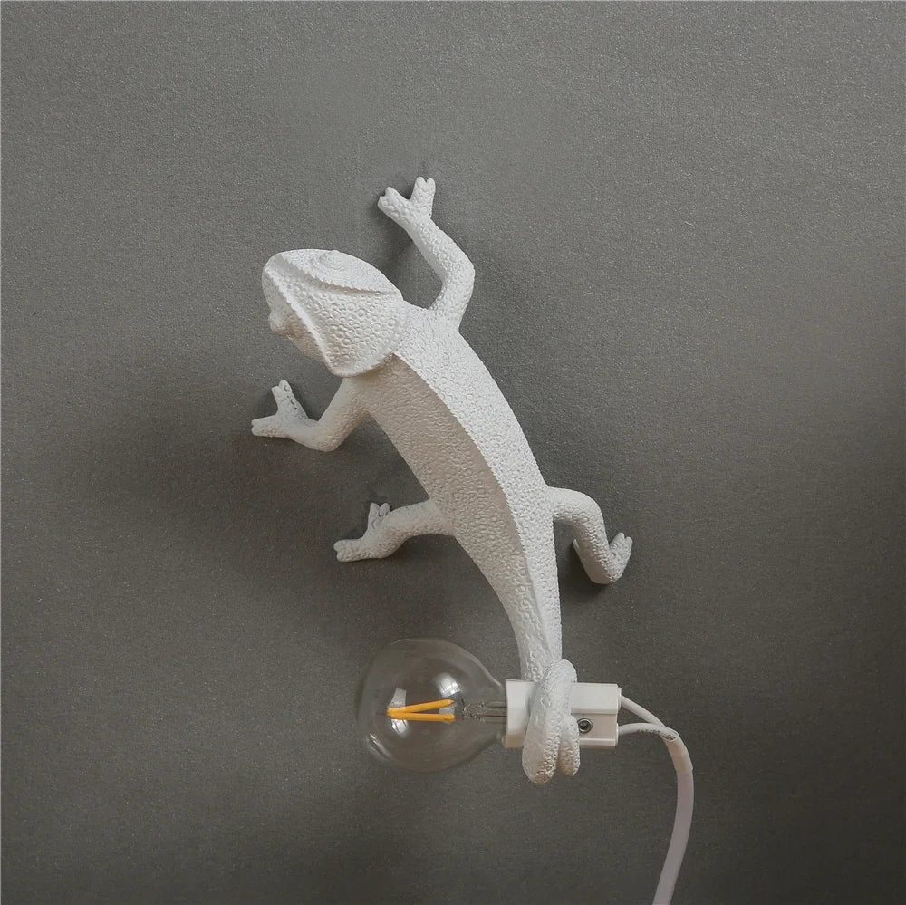 applique murale lézard mignon en résine luminaire de nuit - vue 8 sur 11
