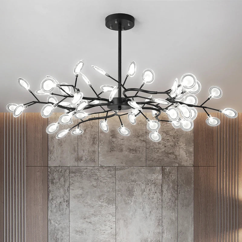 lustre moderne vintage luciole branche suspension éclairage