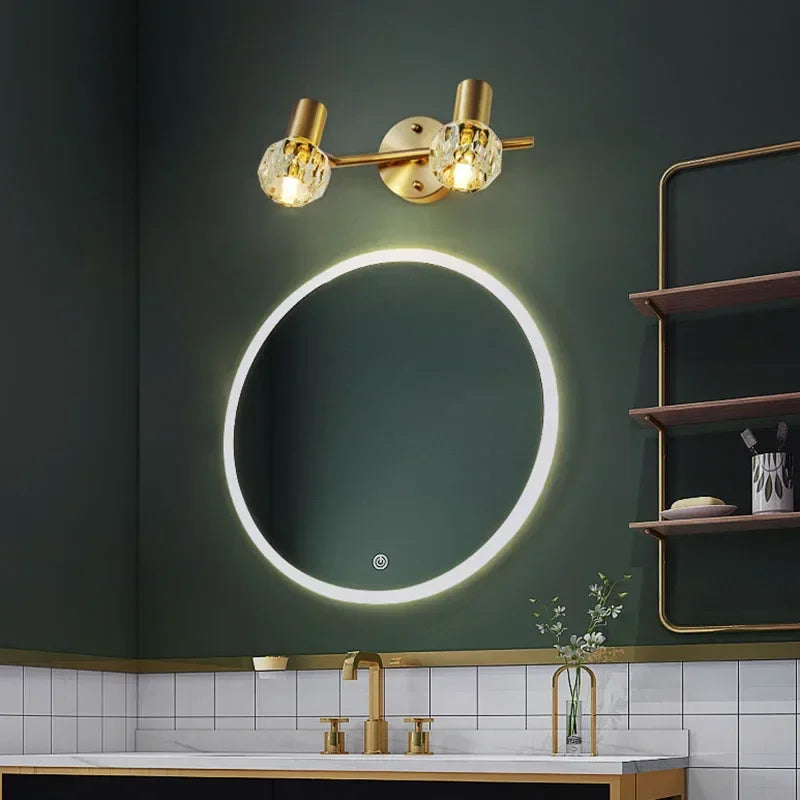 applique murale led moderne de luxe en cristal décoratif d'intérieur