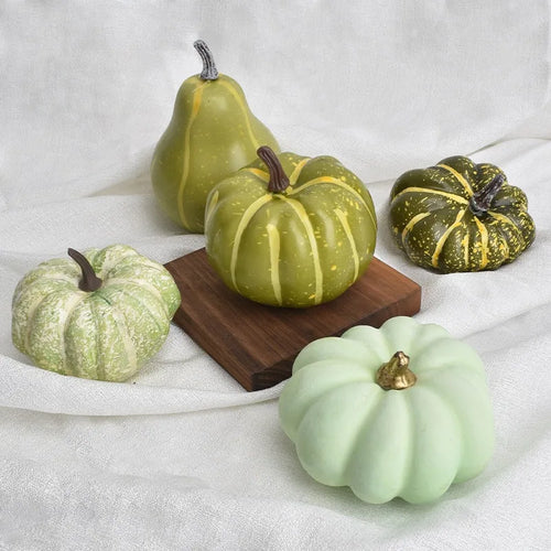 citrouilles décoratives en mousse pour décorations dHalloween et automne - vue 2 sur 22