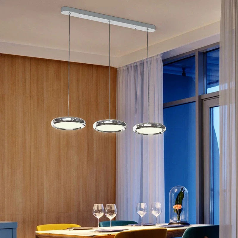 suspension led circulaire design moderne en aluminium pour intérieur - vue 6 sur 17