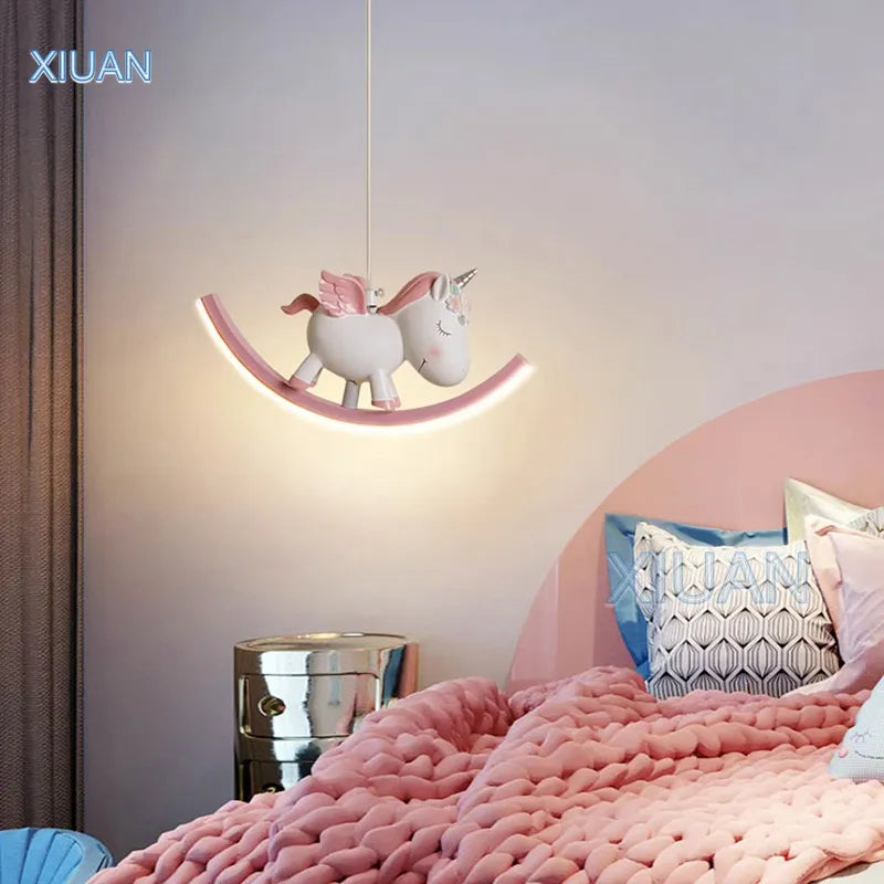 lampe suspendue déco licorne - vue 2 sur 14