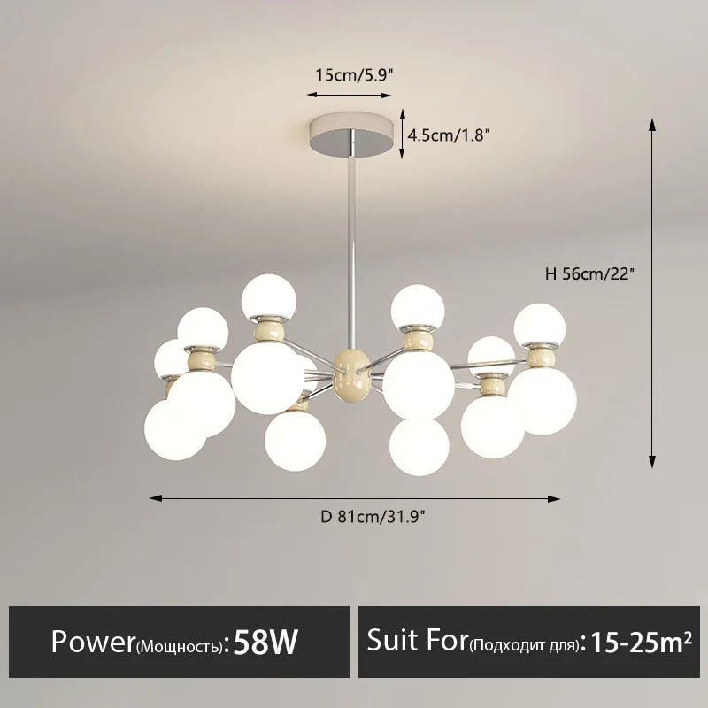 lustre suspendu dimmable pour décoration intérieure moderne - vue 8 sur 15