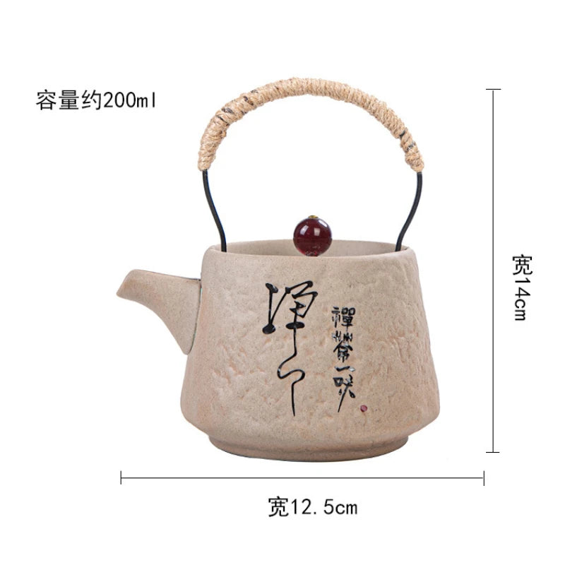 théière porcelaine style japonais rétro kung fu artisanale - vue 4 sur 4