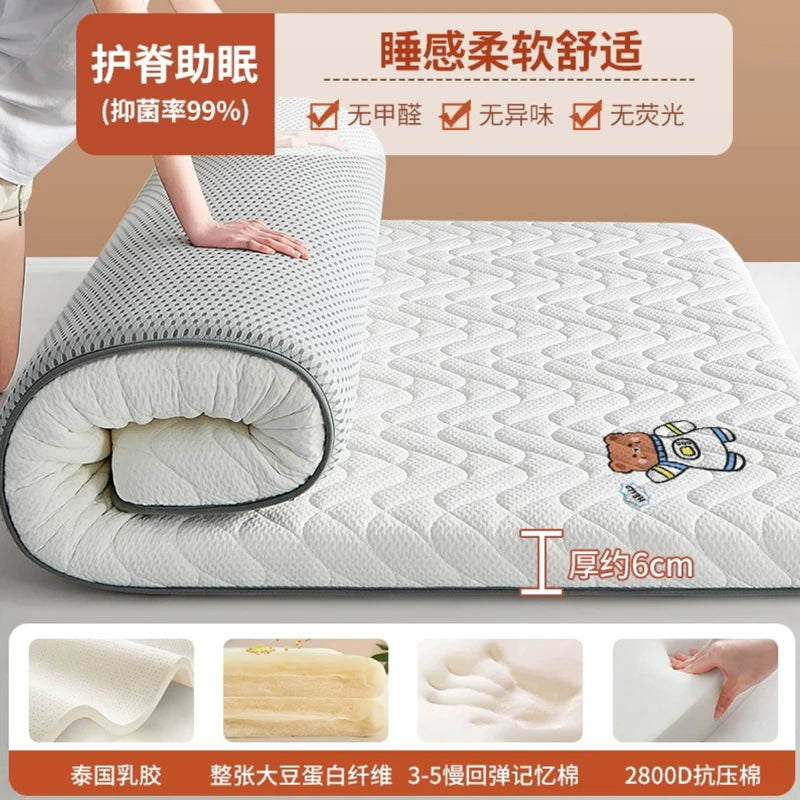 matelas en latex de soja mousse à mémoire pliable tatami épais et chaud - vue 8 sur 10