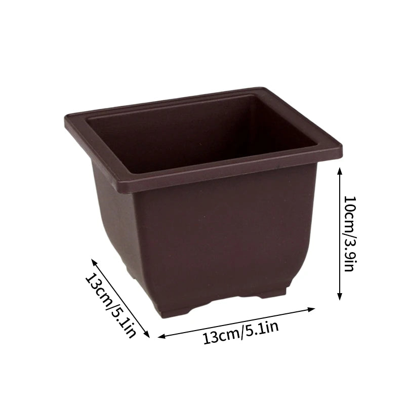 pots de fleurs rectangulaires imitation argile pour jardin extérieur