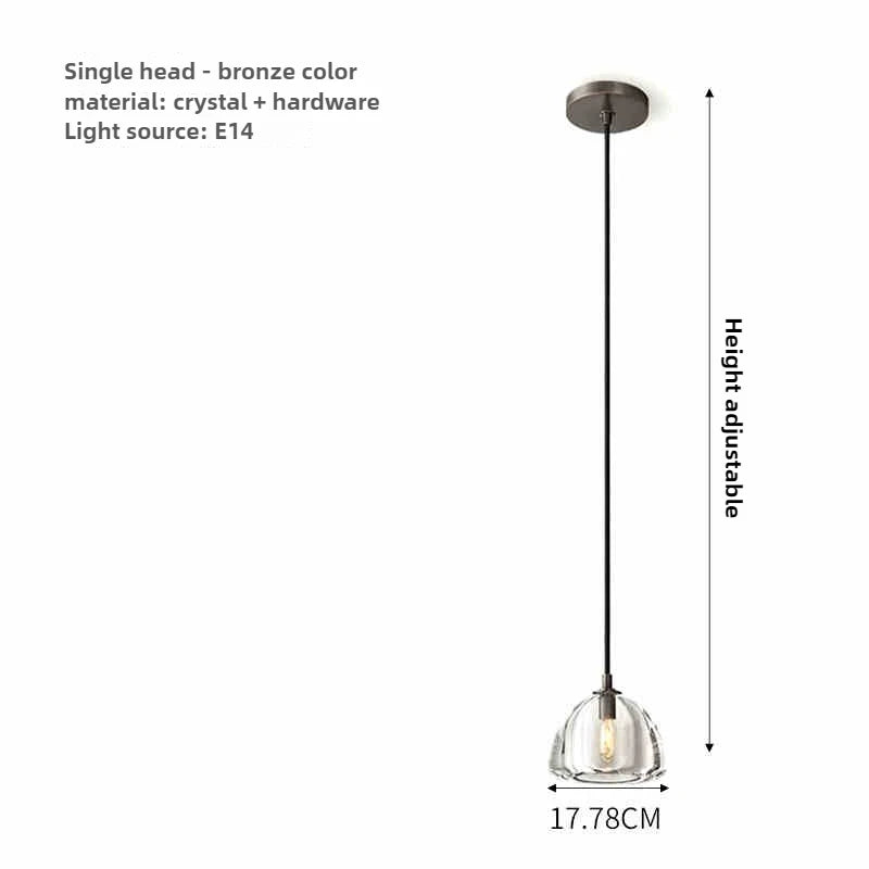 lustre moderne en cristal géométrique pour intérieur luxueux - vue 13 sur 14