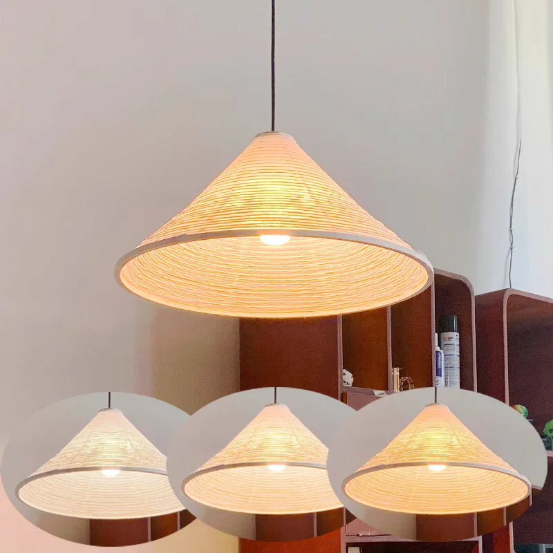 suspension noguchi en papier de riz style moderne