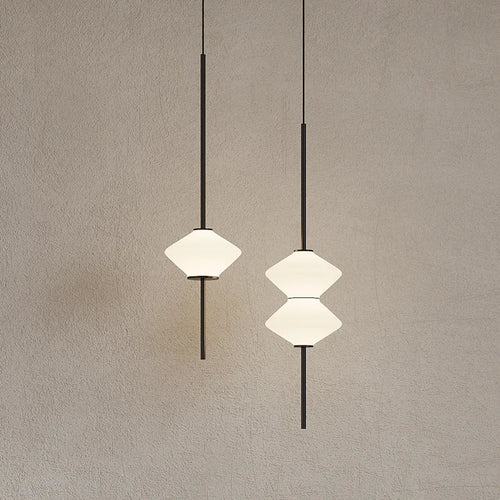 lampe led suspendue en verre moderne avec fil métallique réglable - vue 2 sur 10