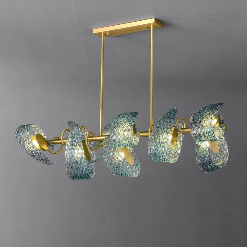 lustre suspendu en verre cristal éclairage moderne pour intérieur - vue 3 sur 21