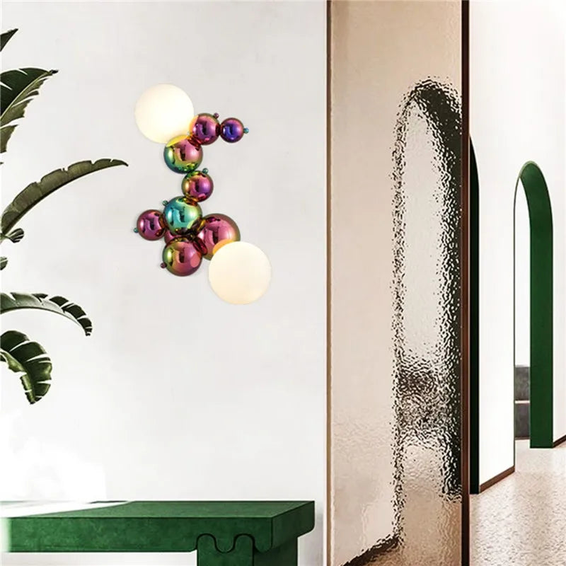 applique murale postmoderne en verre design italien lumineux et créatif - vue 4 sur 8