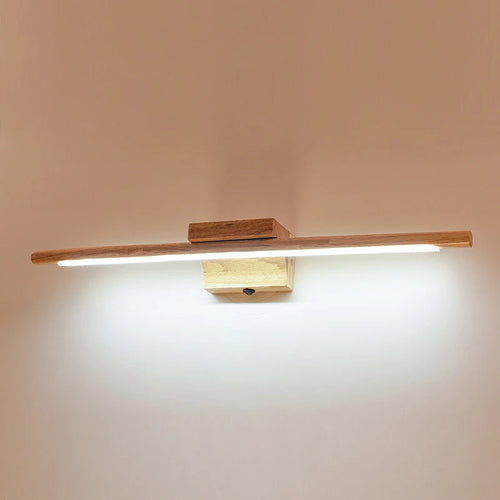 Applique murale led en bois massif avec interrupteur moderne - vue 2 sur 7
