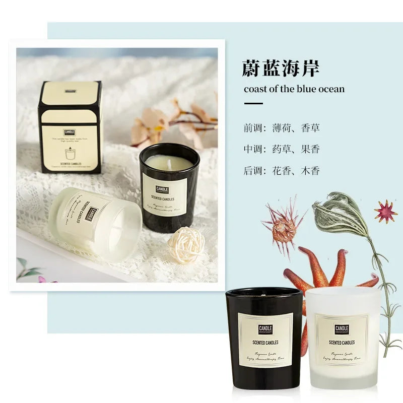 bougie aromathérapie parfumée plantes européennes pour air pur et décoratif - vue 12 sur 19