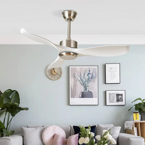ventilateur de plafond moderne sans lumière télécommande design élégant - vue 4 sur 6