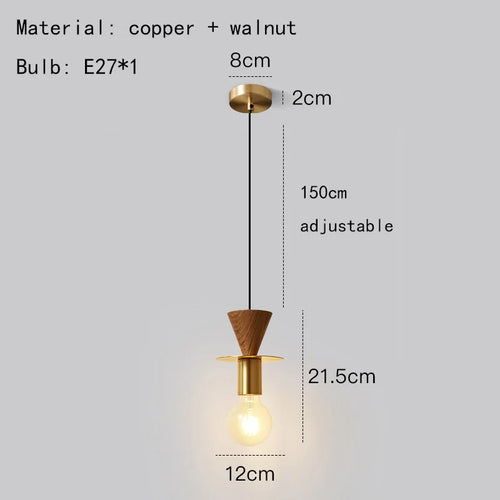 suspension moderne en bois et métal pour intérieur élégant - vue 9 sur 14