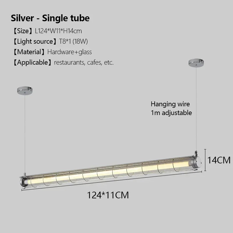 lustre industriel rétro en métal avec lumière led