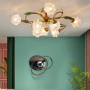 Plafonnier Led blanc fleur campagne française déco intérieur Villa salon couloir style américain