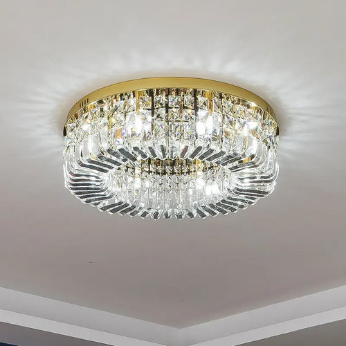 lustre en cristal moderne design avec éclairage led décoratif