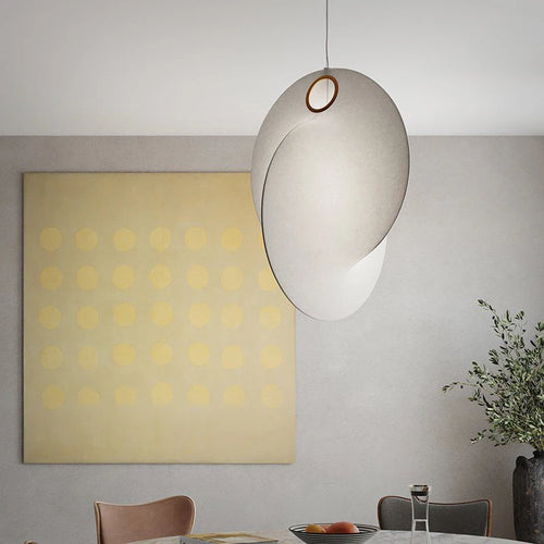 Créativité nordique soie Wabi Sabi Led lustre salle à manger barre lampe chambre Duplex Villa Loft décor à la maison escaliers suspension lumières