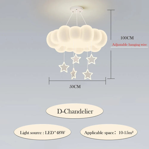 plafonnier moderne romantique pour chambre d enfant - vue 10 sur 12