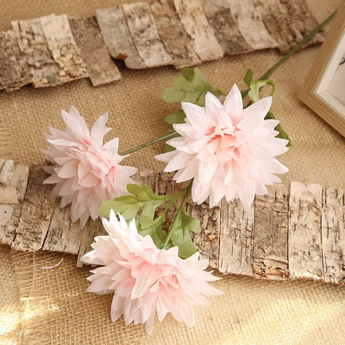 lot de 4 branches de dahlia artificielles en soie décoratives - vue 8 sur 7
