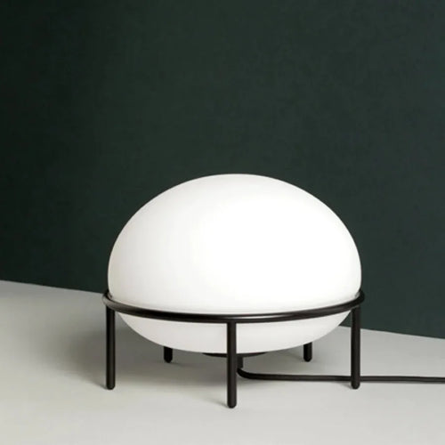 Demark Table Lamp Artistic White Glass Ball Desk Light for Bedroom Living Room - vue 2 sur 6
