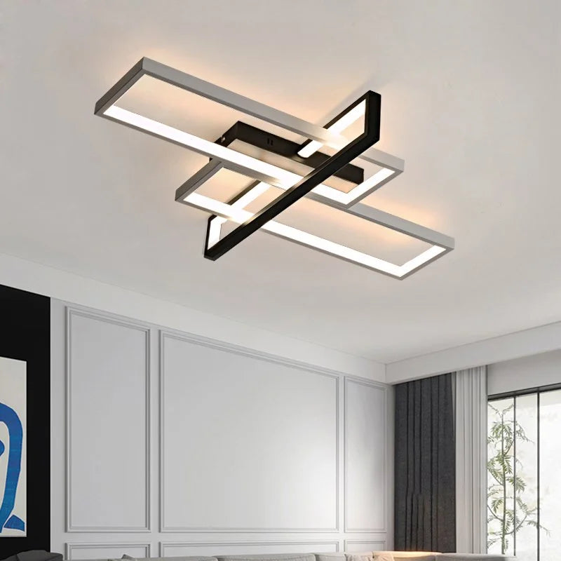 lustre créatif noir et blanc pour décoration intérieure - vue 3 sur 16
