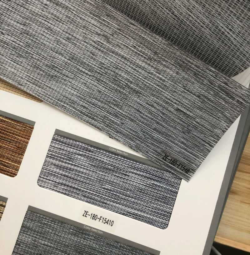 Store enrouleur zébré occultant tissu jacquard pour fenêtre