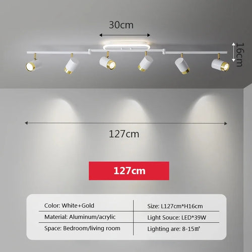 plafonnier led moderne à bande lumineuse décorative pour intérieur - vue 22 sur 21