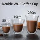 Lot 2 tasses double paroi verre isolant design