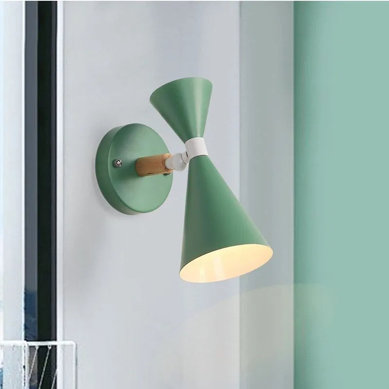 Applique murale de chevet LED nordique en bois - vue 3 sur 12