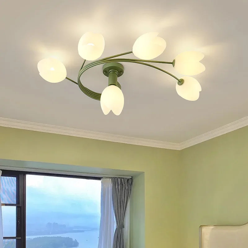 lustre orchidée à LED pour éclairage romantique et chaleureux - vue 5 sur 14