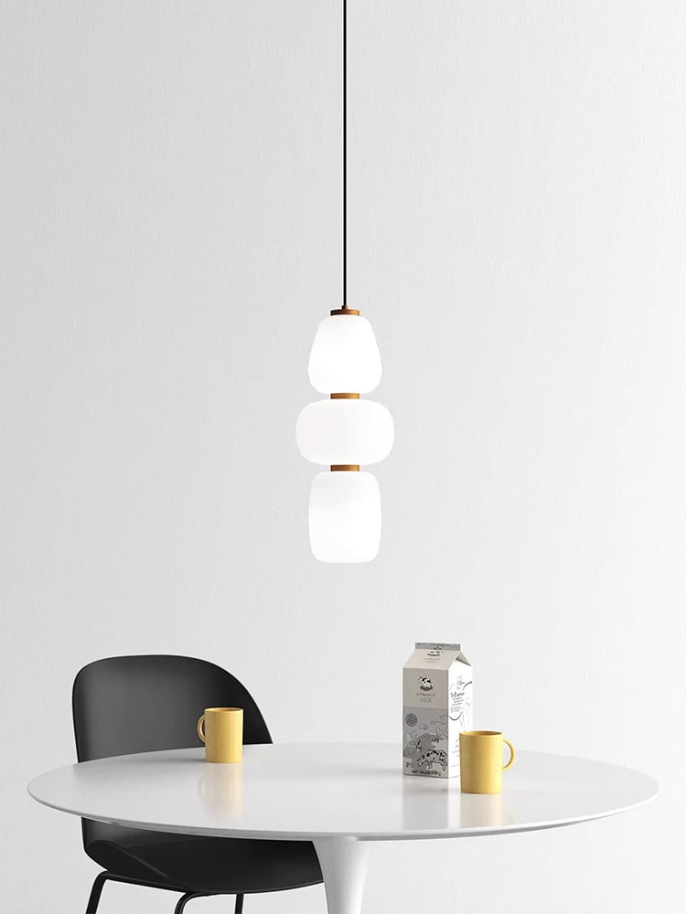 lustre led en verre design minimaliste artistique pour intérieur créatif - vue 3 sur 12