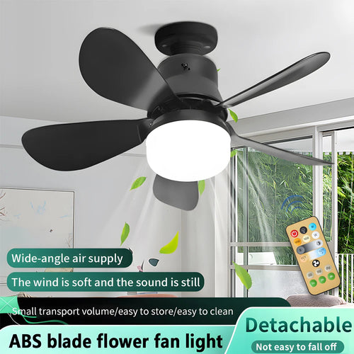 LED 30W ceiling fan light E27 with remote control for dimming, suitable for living room  study, household use Fan lamp 85-265V - vue 2 sur 10