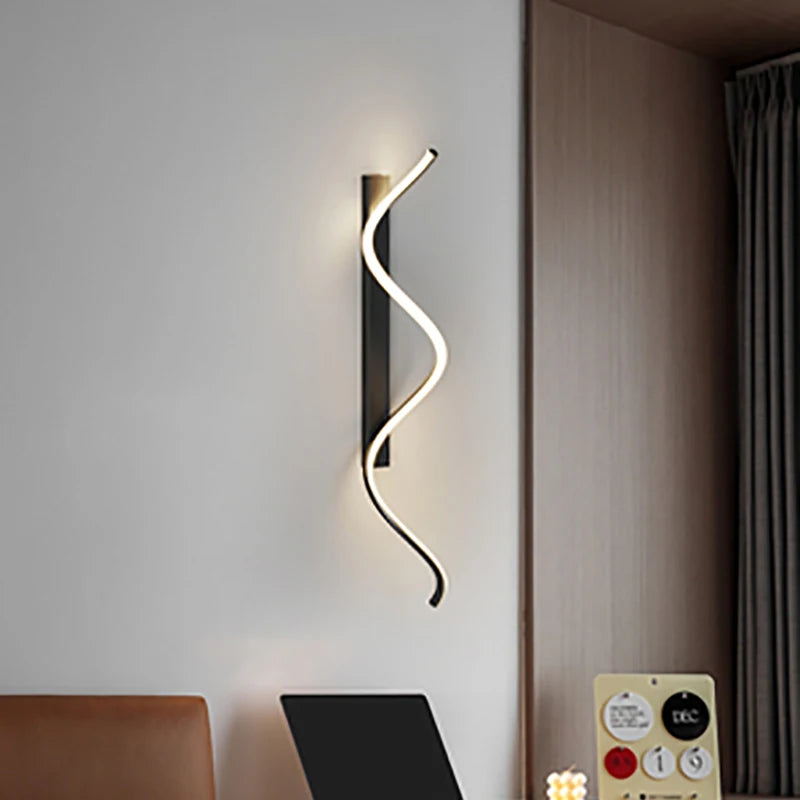 Applique murale led moderne minimaliste rayures déco intérieur chambre salon couloir