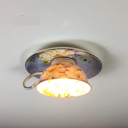Tasse à LED plafonnier nordique Restaurant café couloir lumière d'entrée plafonnier moderne décoration de plafond